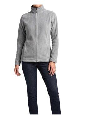 Magellan Outdoors Gray Fleece Zip Up Athletic Jacket Women’s Size Small